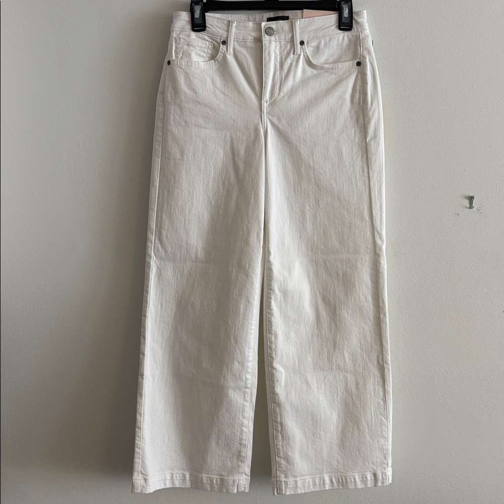 New NYDJ Teresa Wide Leg Ankle Jeans Women’s Size 2 in Optic White